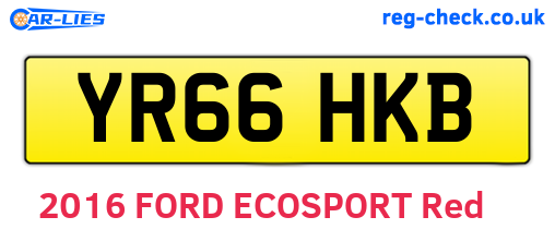 YR66HKB are the vehicle registration plates.