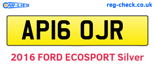 AP16OJR are the vehicle registration plates.