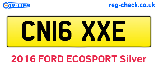 CN16XXE are the vehicle registration plates.