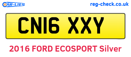 CN16XXY are the vehicle registration plates.