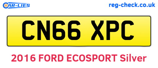 CN66XPC are the vehicle registration plates.