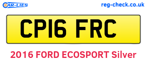 CP16FRC are the vehicle registration plates.