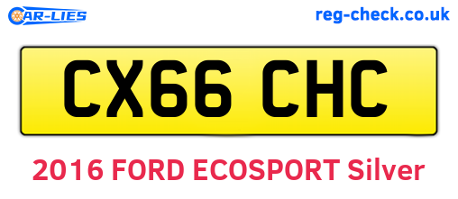 CX66CHC are the vehicle registration plates.