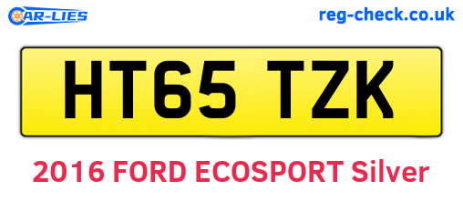 HT65TZK are the vehicle registration plates.