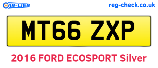 MT66ZXP are the vehicle registration plates.