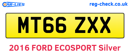 MT66ZXX are the vehicle registration plates.