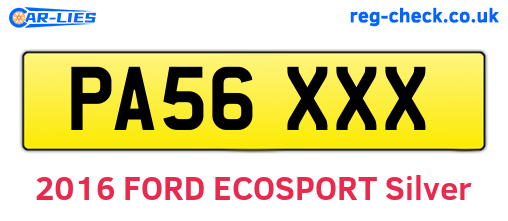 PA56XXX are the vehicle registration plates.