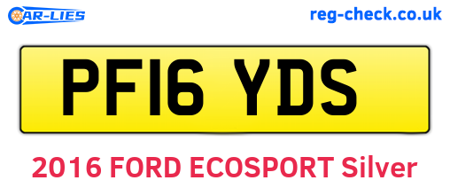 PF16YDS are the vehicle registration plates.