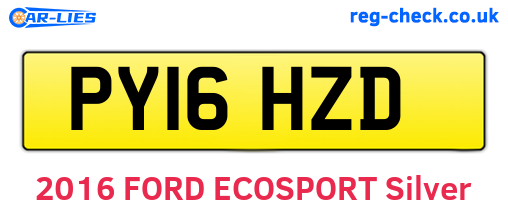 PY16HZD are the vehicle registration plates.