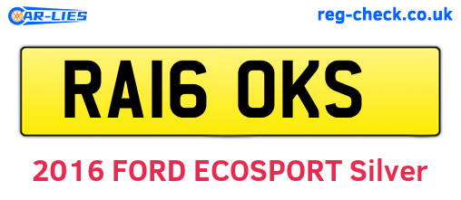 RA16OKS are the vehicle registration plates.