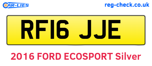 RF16JJE are the vehicle registration plates.