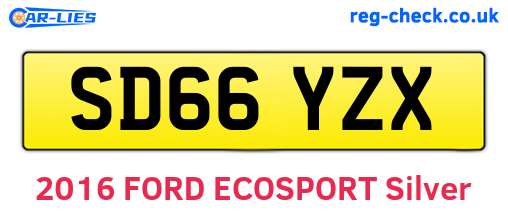 SD66YZX are the vehicle registration plates.