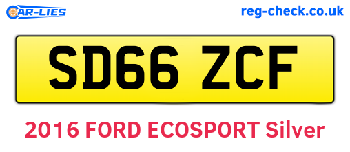 SD66ZCF are the vehicle registration plates.