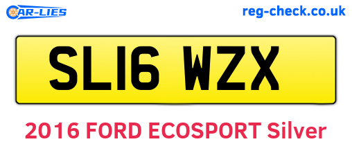 SL16WZX are the vehicle registration plates.