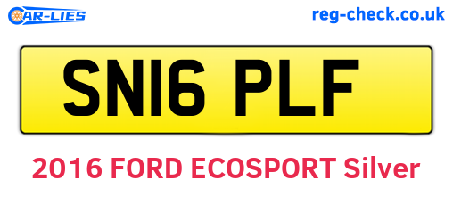 SN16PLF are the vehicle registration plates.