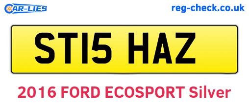 ST15HAZ are the vehicle registration plates.