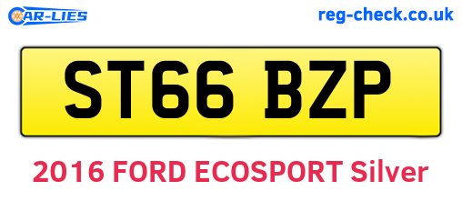 ST66BZP are the vehicle registration plates.