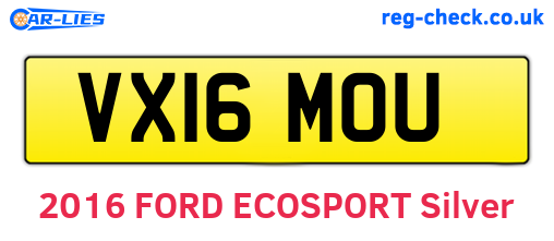 VX16MOU are the vehicle registration plates.