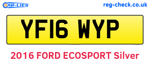 YF16WYP are the vehicle registration plates.