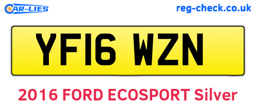 YF16WZN are the vehicle registration plates.