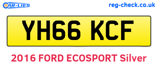 YH66KCF are the vehicle registration plates.