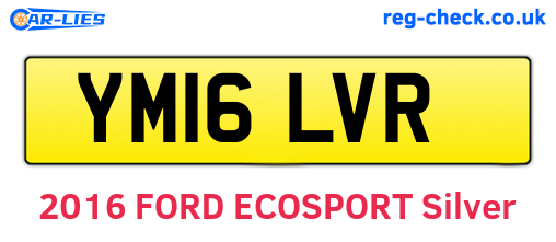 YM16LVR are the vehicle registration plates.