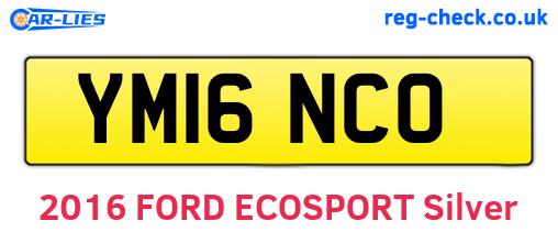 YM16NCO are the vehicle registration plates.