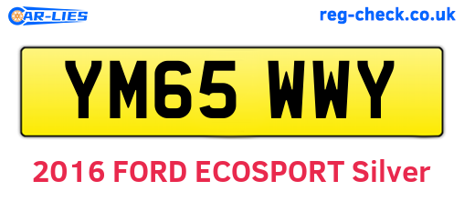YM65WWY are the vehicle registration plates.