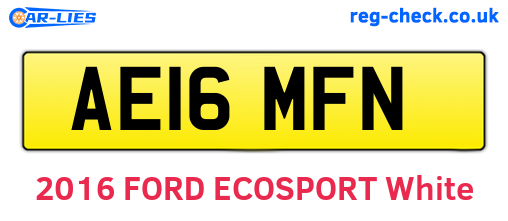 AE16MFN are the vehicle registration plates.