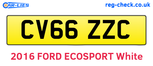 CV66ZZC are the vehicle registration plates.