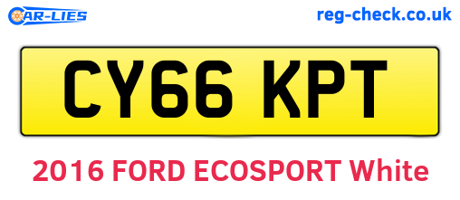 CY66KPT are the vehicle registration plates.