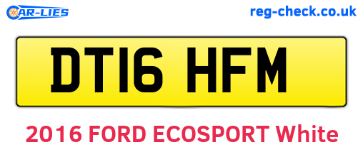 DT16HFM are the vehicle registration plates.