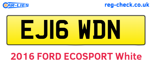EJ16WDN are the vehicle registration plates.