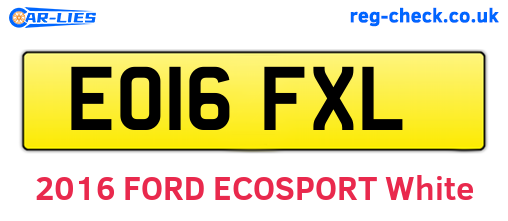 EO16FXL are the vehicle registration plates.