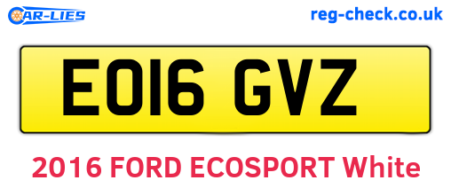 EO16GVZ are the vehicle registration plates.