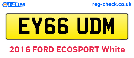 EY66UDM are the vehicle registration plates.