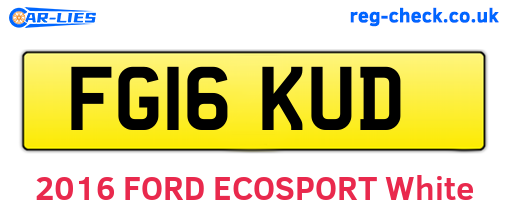 FG16KUD are the vehicle registration plates.