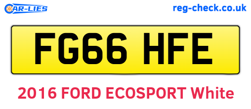 FG66HFE are the vehicle registration plates.