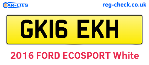 GK16EKH are the vehicle registration plates.