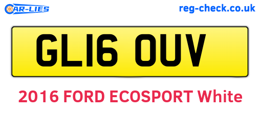 GL16OUV are the vehicle registration plates.