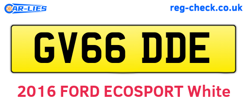 GV66DDE are the vehicle registration plates.