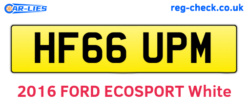 HF66UPM are the vehicle registration plates.