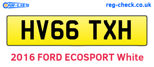 HV66TXH are the vehicle registration plates.