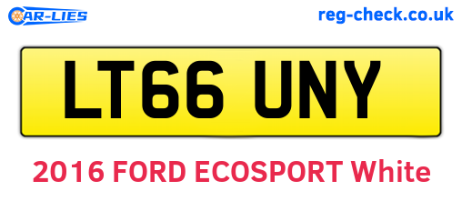 LT66UNY are the vehicle registration plates.