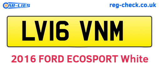 LV16VNM are the vehicle registration plates.