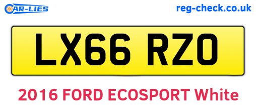 LX66RZO are the vehicle registration plates.