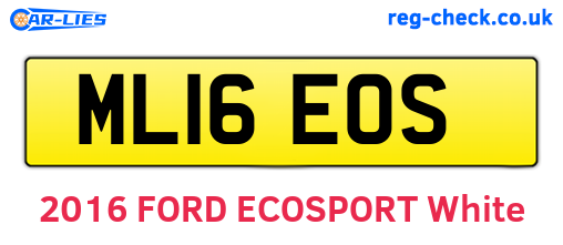 ML16EOS are the vehicle registration plates.