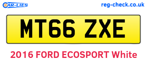 MT66ZXE are the vehicle registration plates.