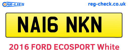 NA16NKN are the vehicle registration plates.
