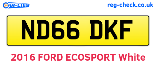 ND66DKF are the vehicle registration plates.